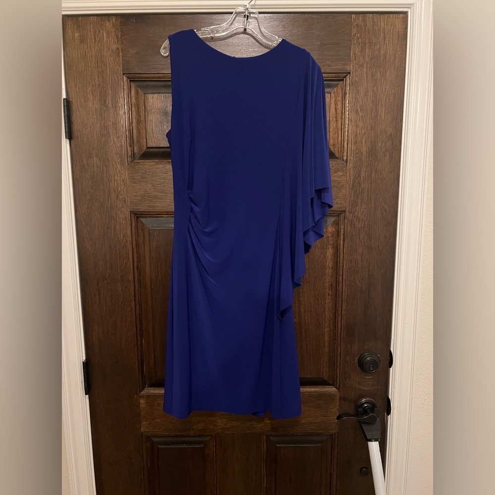 Ralph Lauren One Shoulder Blue Dress Size 14 - Picture 3 of 5